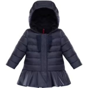 MONCLER Girl's Neila Fringe Hooded Peplum Jacket